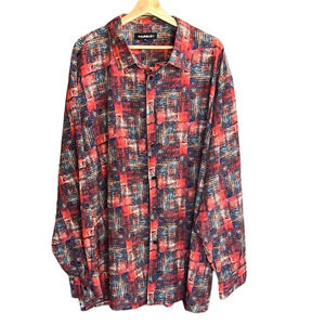 Bassiri Like New Long Sleeve Shirt 4XL Abstract Pattern Disco